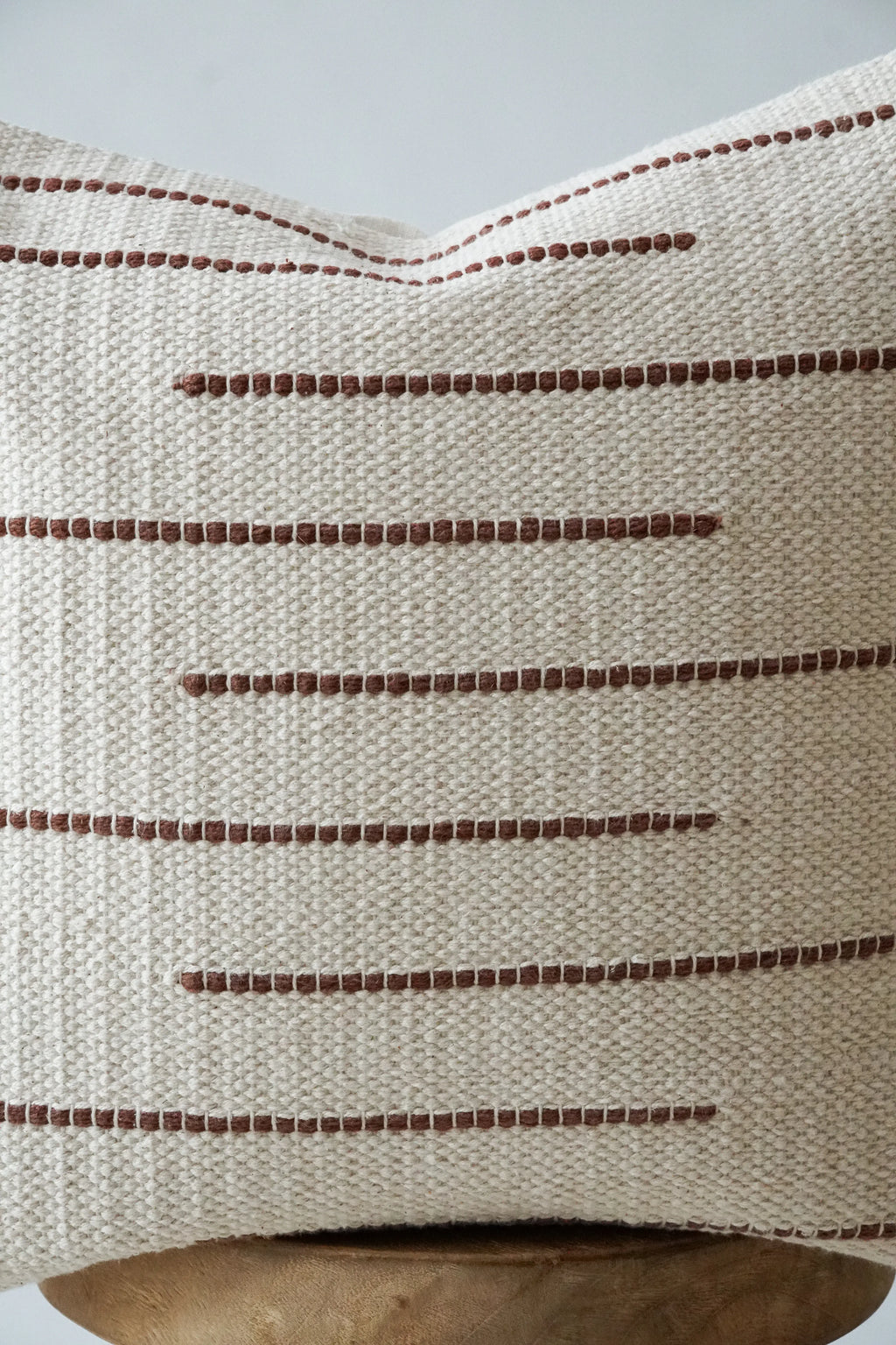 Etta Cushion in Ivory & Terracotta