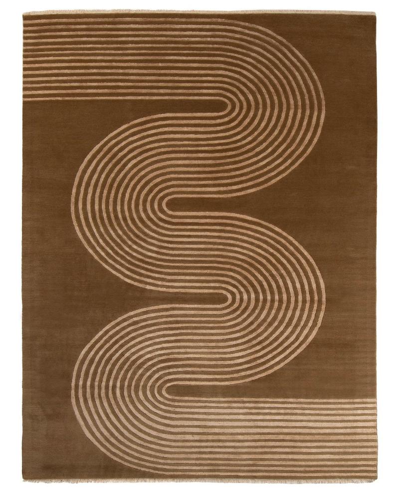 Amalfi Linen Abstract Rug in Bronze – Rugs for Good