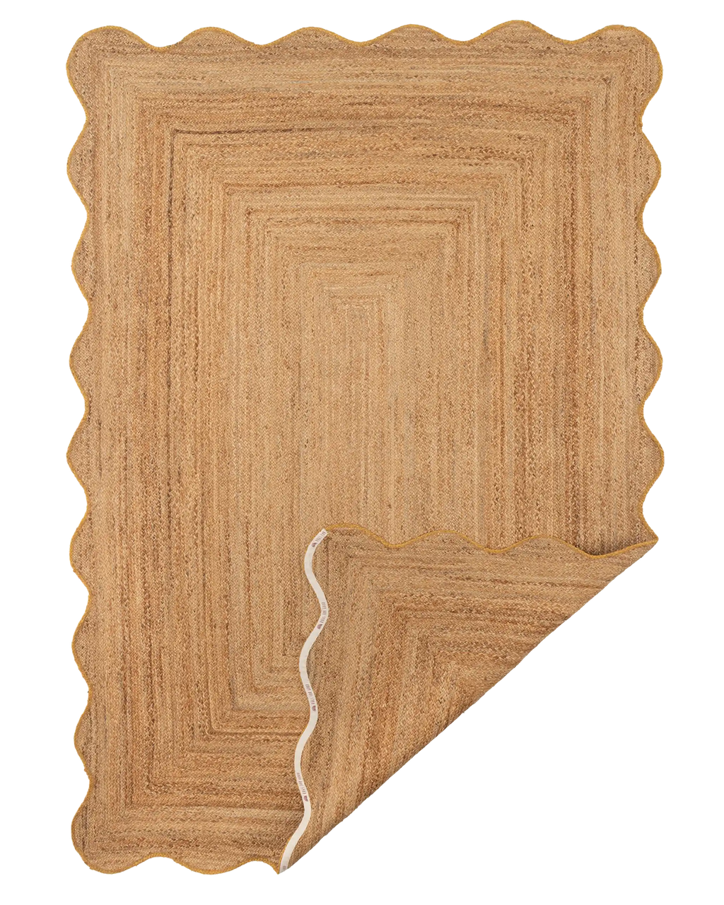 Marigold Wavy Jute Rug in Mustard
