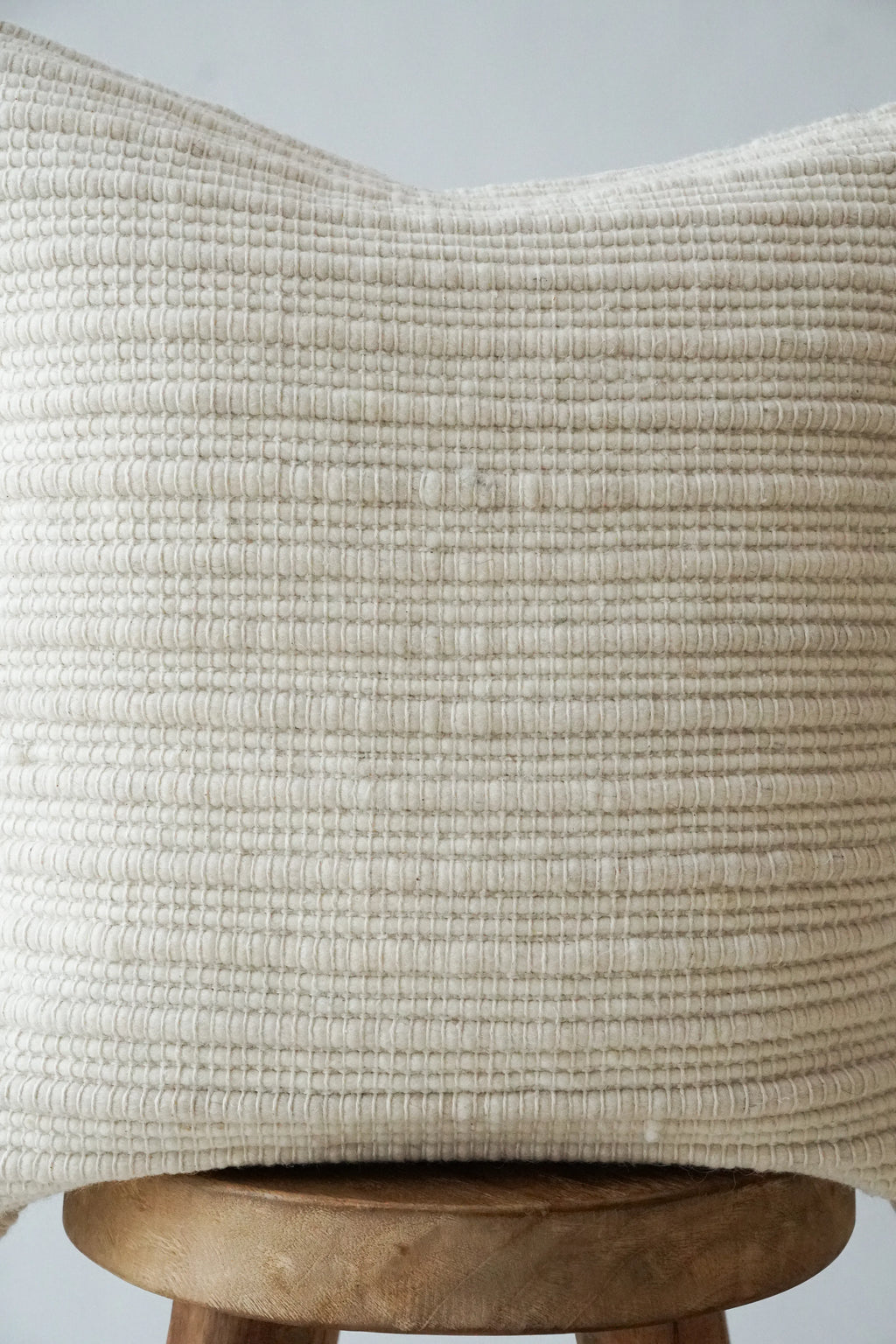 Nora Textured Cushion in Natural White