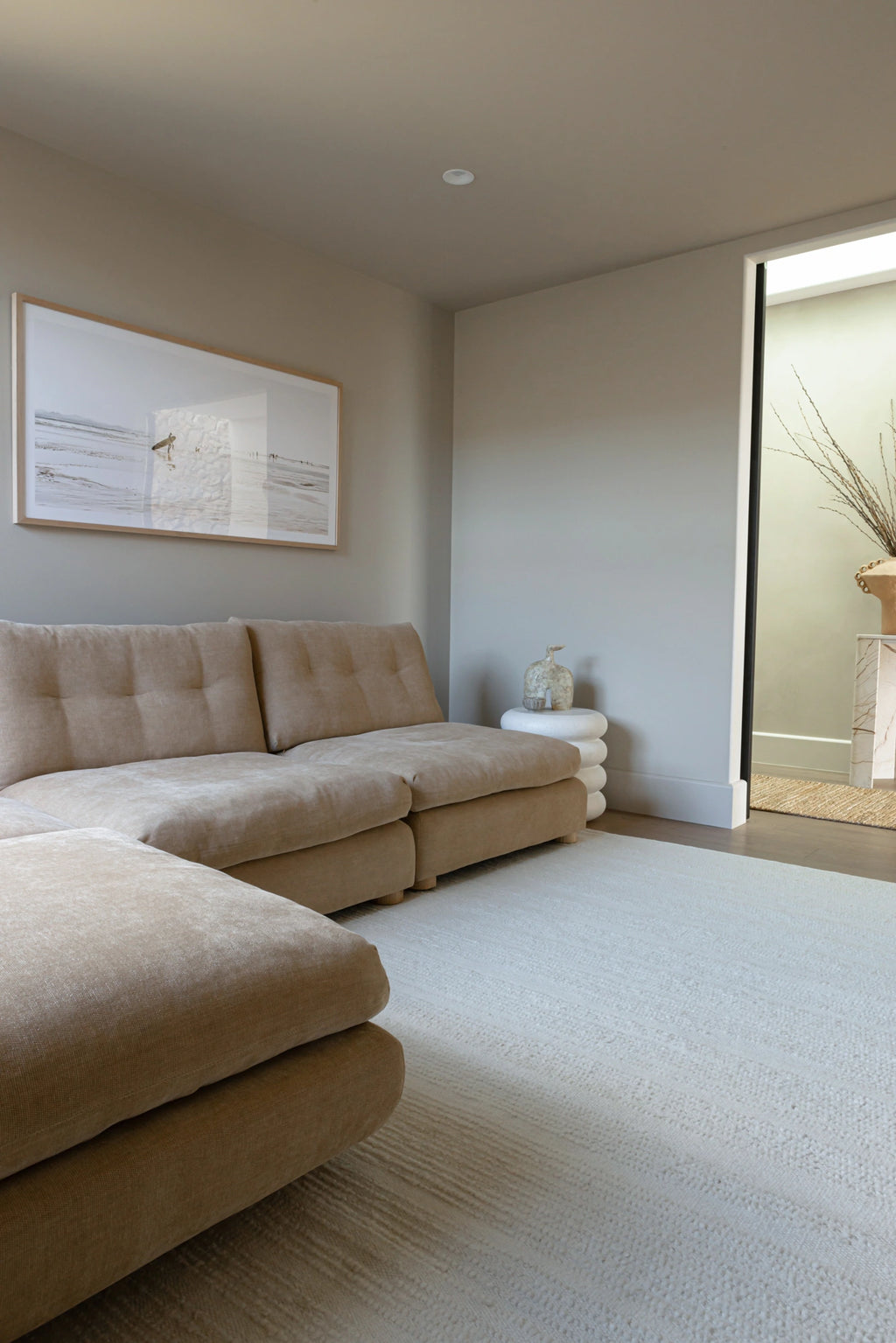 Elk Undyed Wool Rug in Natural White