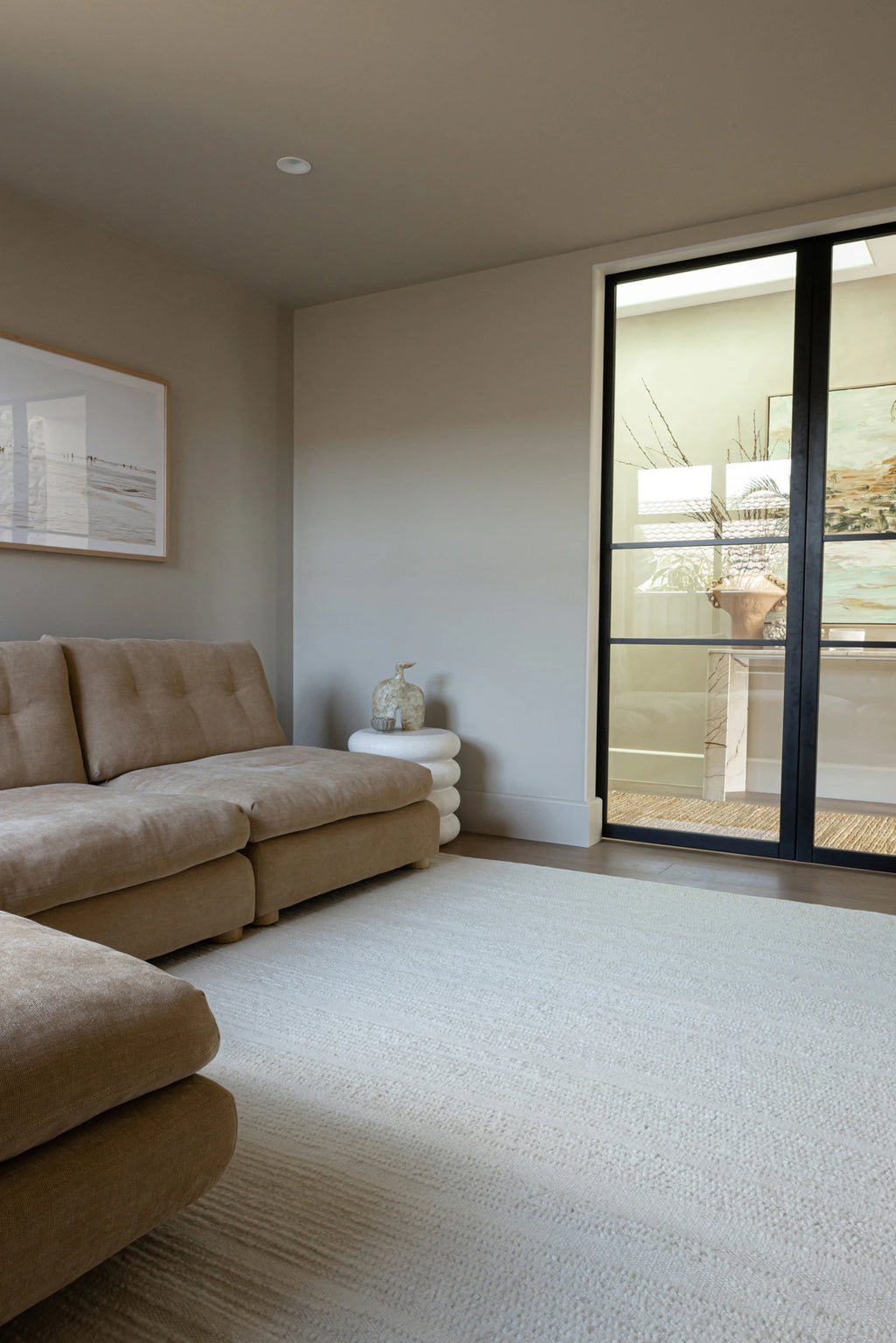 Elk Undyed Wool Rug in Natural White