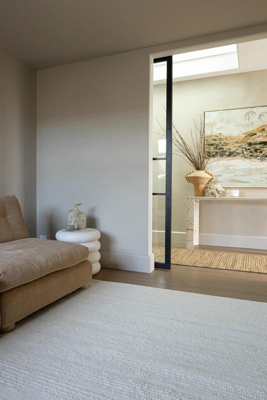 Elk Undyed Wool Rug in Natural White