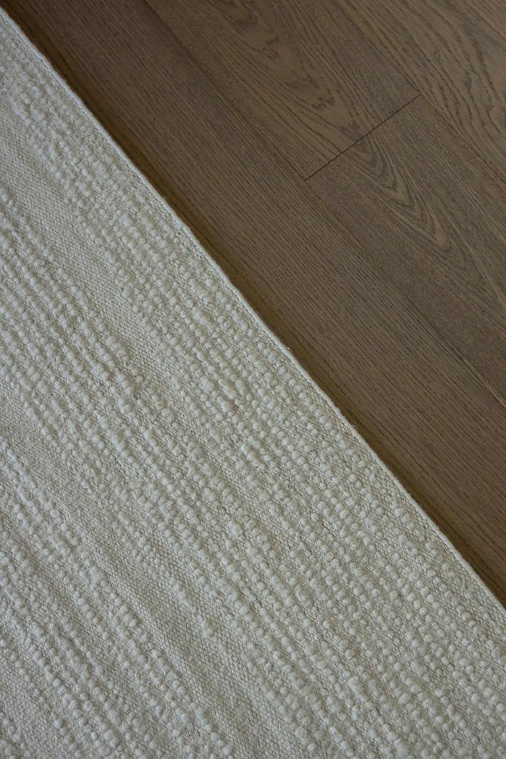Elk Undyed Wool Rug in Natural White