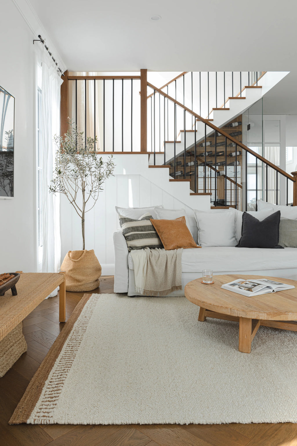 Sample of Ojai Wool & Jute Rug in Ivory
