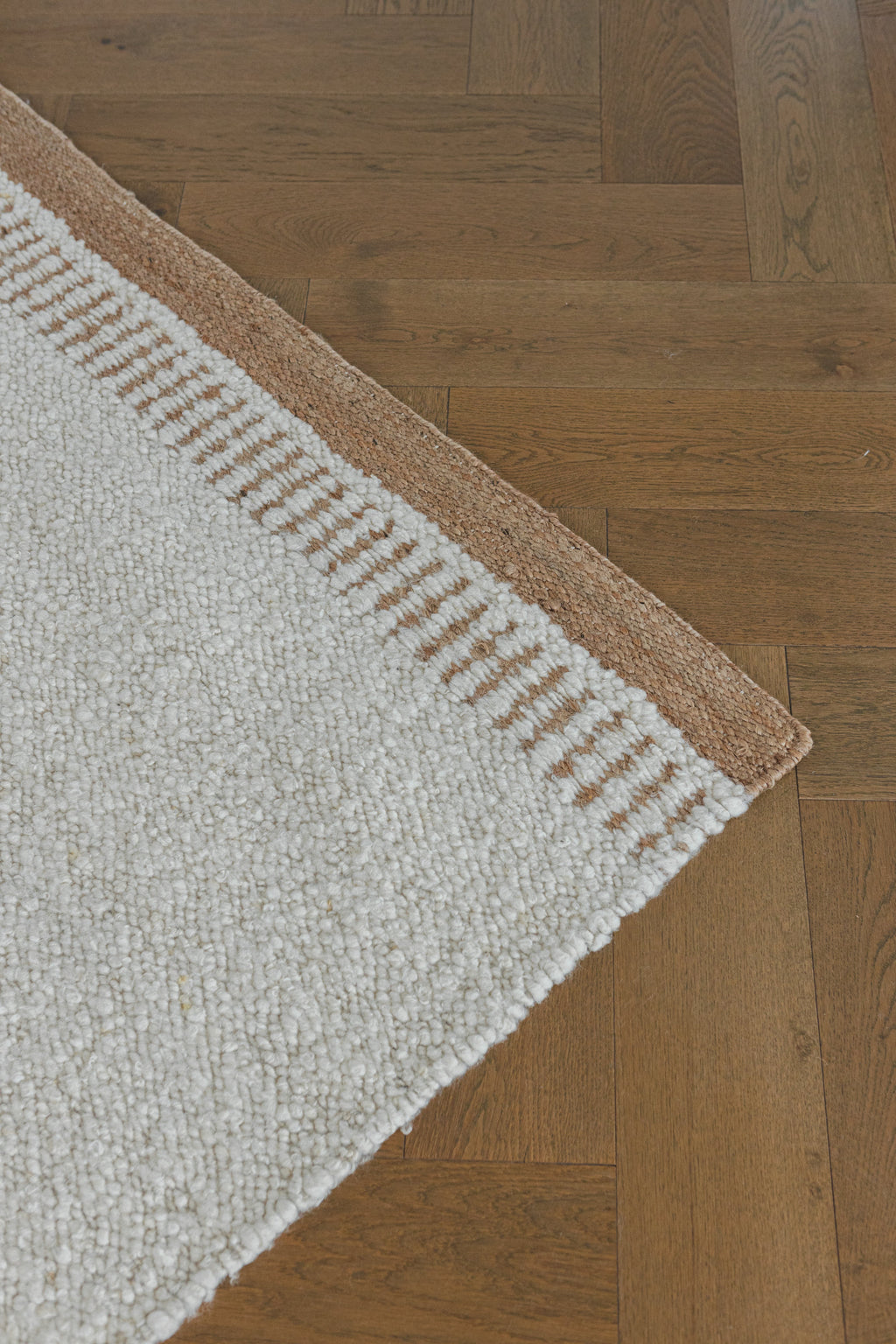 Sample of Ojai Wool & Jute Rug in Ivory