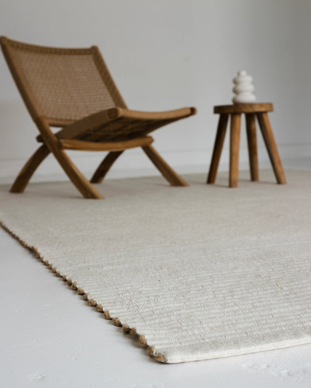 Mendocino Wool & Jute Rug in Ivory