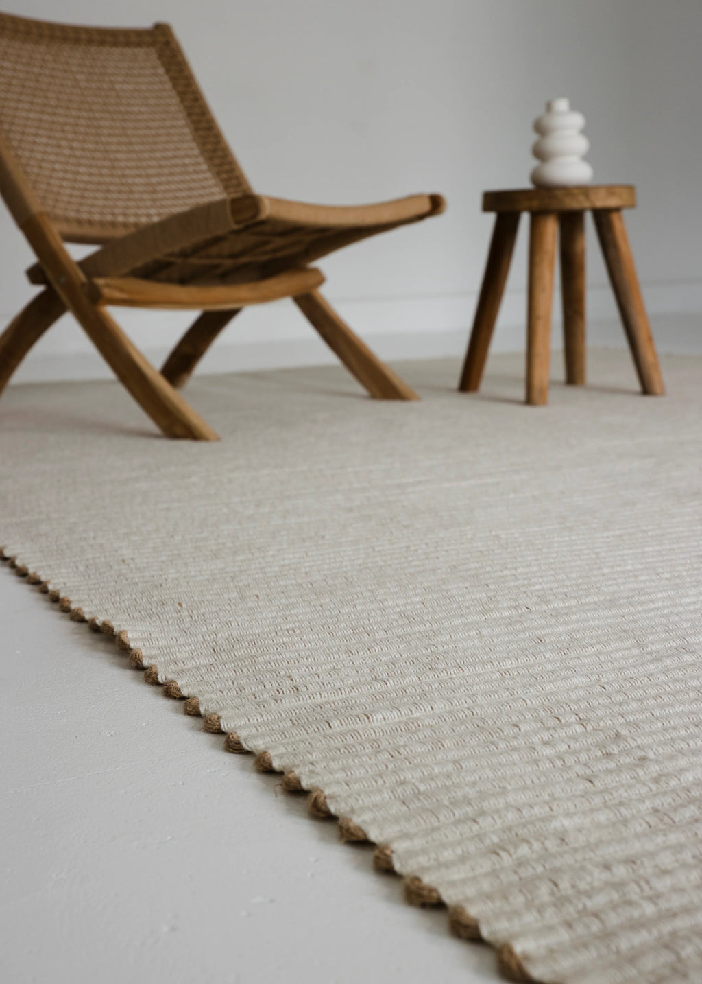 Mendocino Wool & Jute Rug in Ivory
