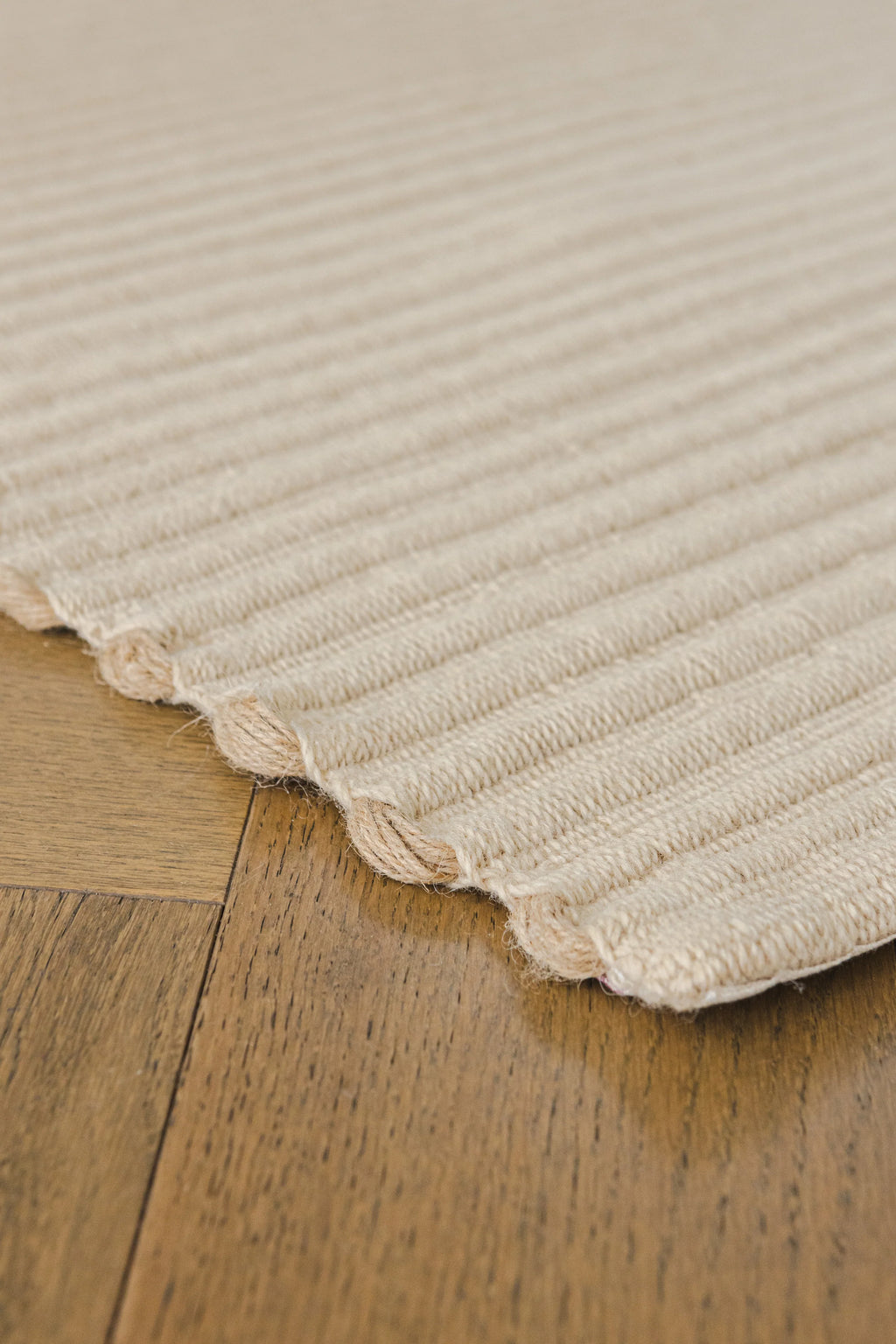 Sample of Mendocino Wool & Jute Rug in Latte