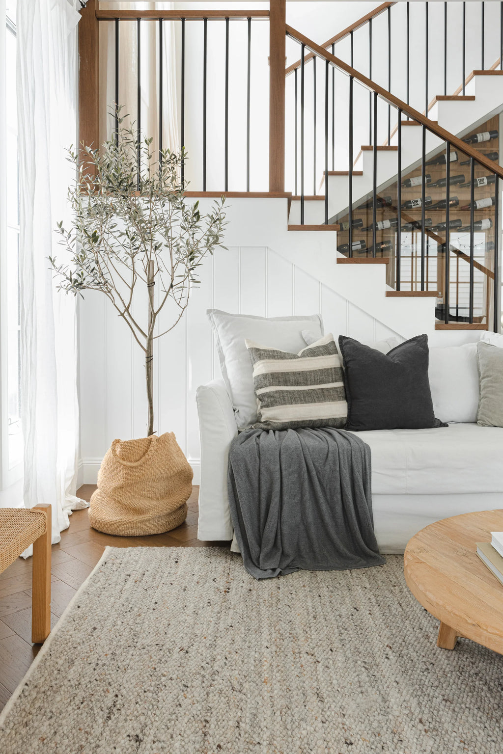 Sample of Portland Wool Rug in Smoke