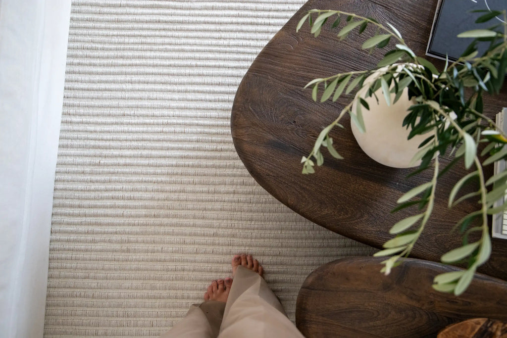 Mendocino Wool & Jute Rug in Ivory
