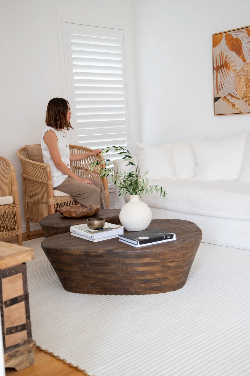 Mendocino Wool & Jute Rug in Ivory