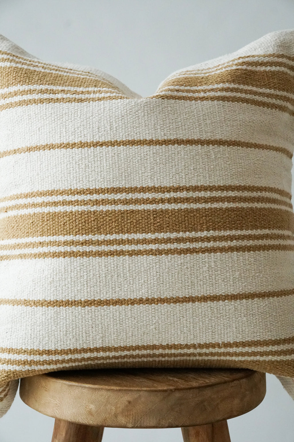 Solana Striped Cushion in Mustard