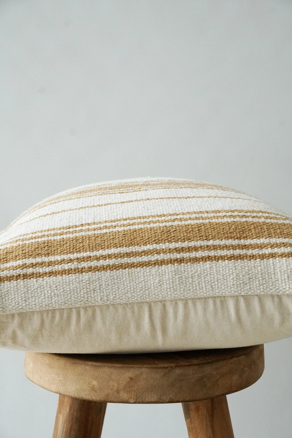 Solana Striped Cushion in Mustard