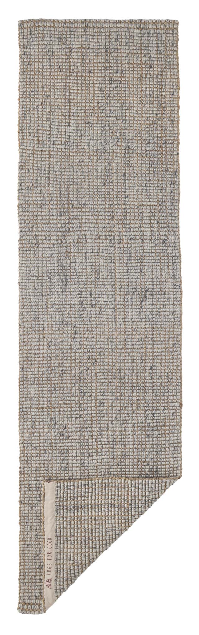 Alskar Handwoven Wool and Jute Runner Rug in Grey