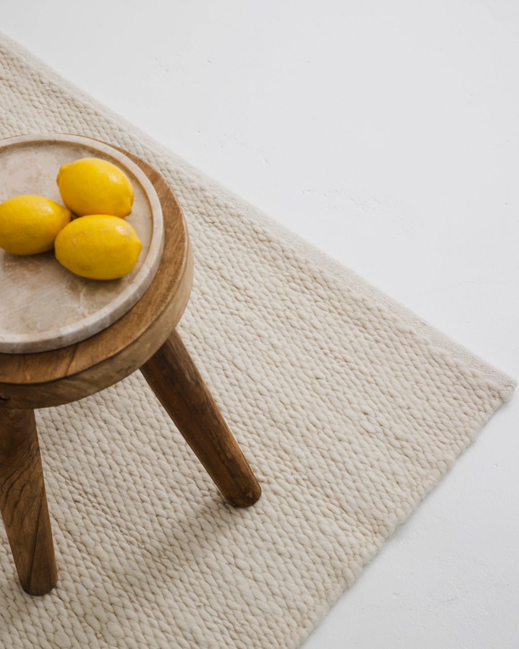 Sample of Luna Wool Rug in Snow