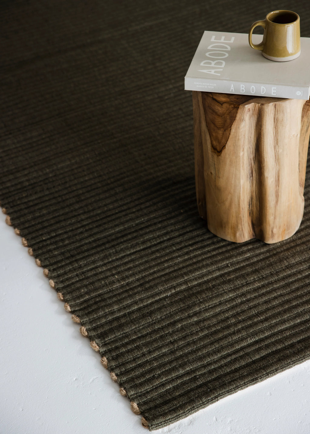 Sample of Mendocino Wool & Jute Rug in Olive