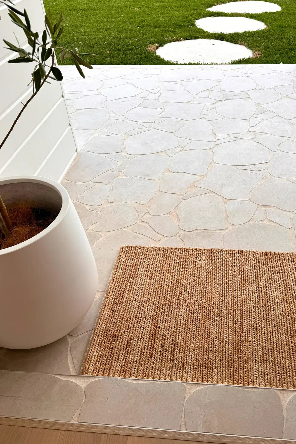 Dharma Braided Jute Doormat in Natural