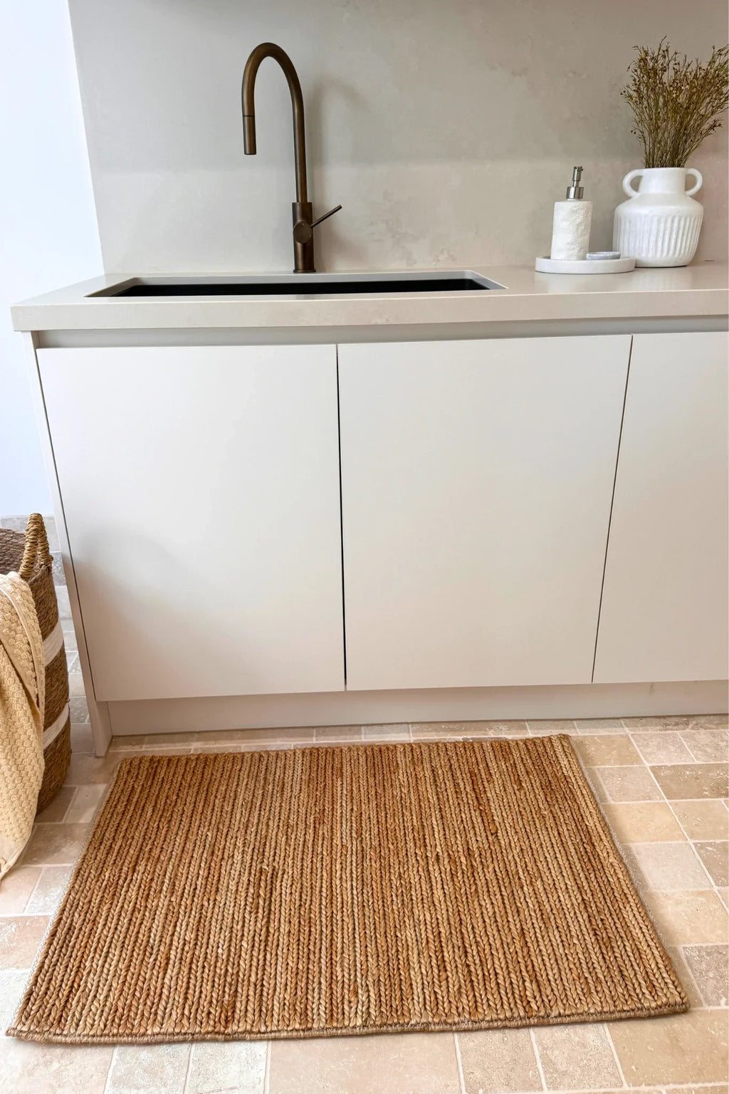 Dharma Braided Jute Doormat in Natural