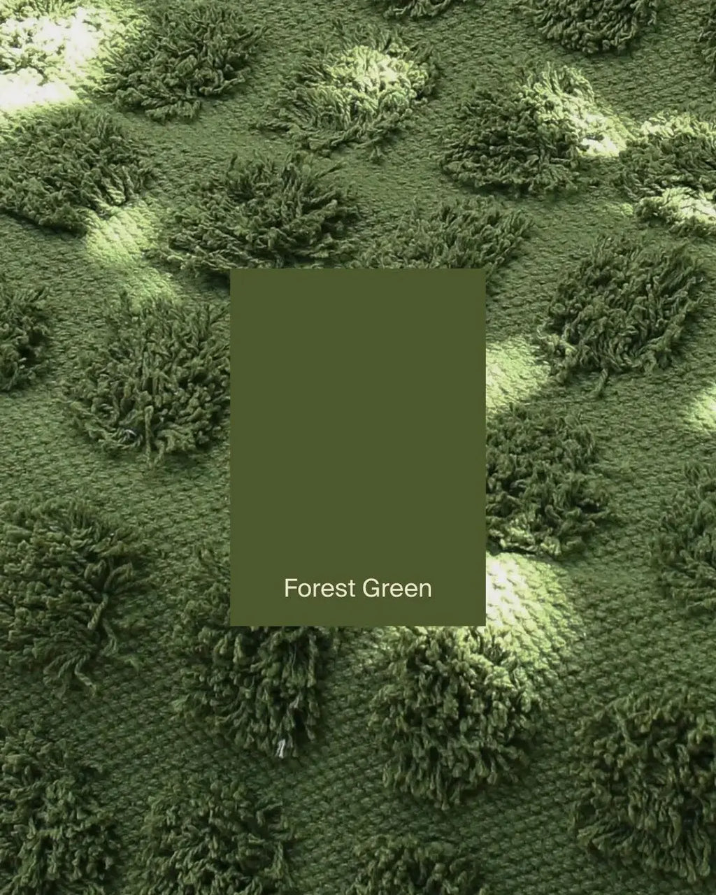 Merry Handwoven Cotton Bathmat in Forest Green