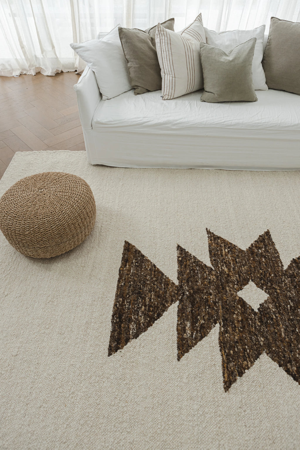 Sedona New Zealand Wool Rug in Mocha Cream