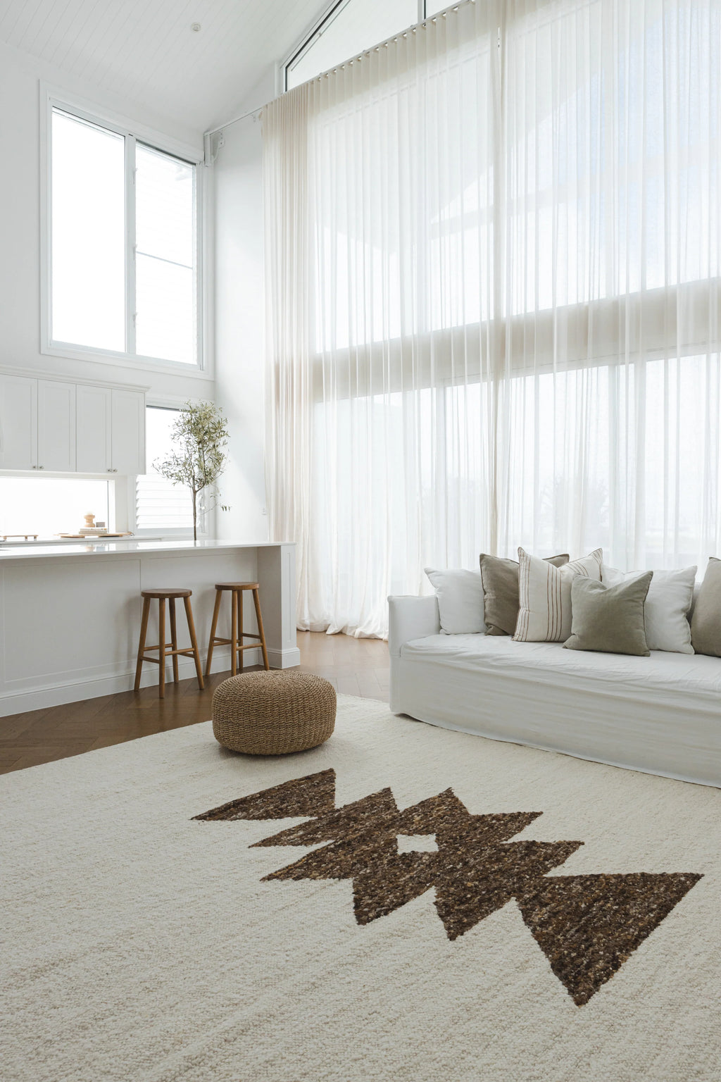 Sedona New Zealand Wool Rug in Mocha Cream